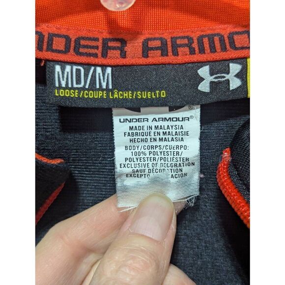Under Armour Men's Black & Orange Trim Solid Front Full Zip Jacket Size M - Picture 2 of 8
